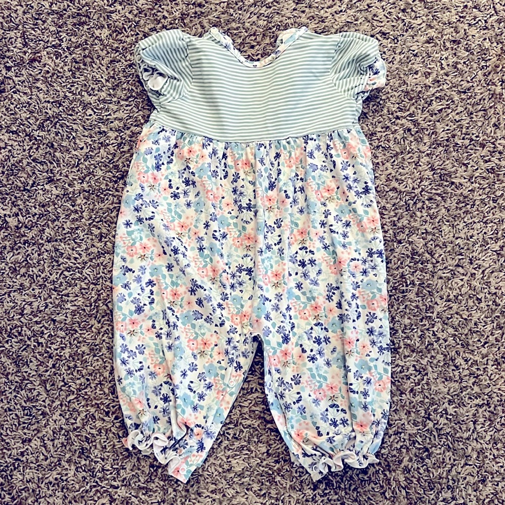 Little Bear Smocks 12M Girls Short Sleeve Dress Romper